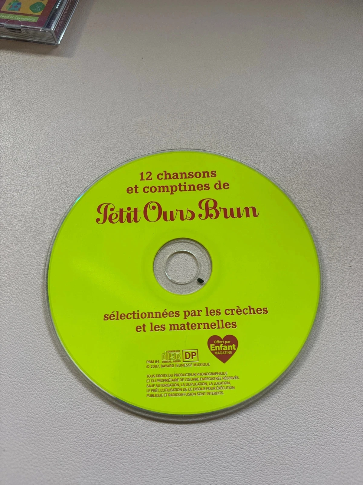 CD audio – 12 chansons et comptines de Petit Ours Brun